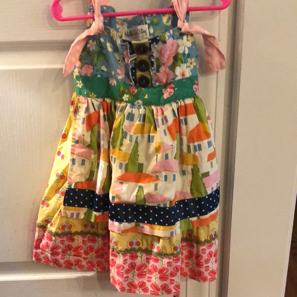 Matilda Jane Colorful Floral and Geometric Pattern Dress